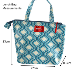 Lunch Bag I Blue Geometric