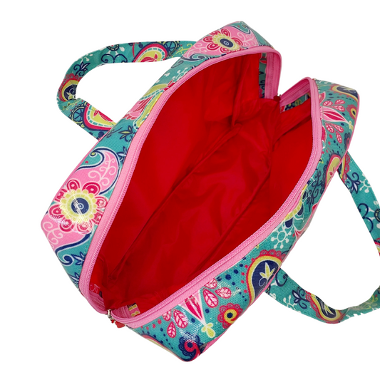 Toiletry Bag I Blue Geometric