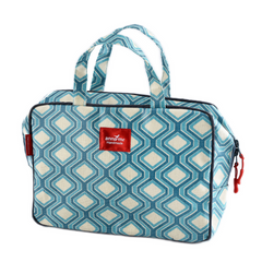 Toiletry Bag I Blue Geometric