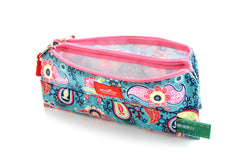 Blue Lily Double Pencil Bag