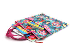 Flower Tile Library Bag