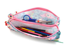 Blue Lily Double Pencil Bag