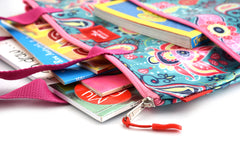 Flower Tile Library Bag