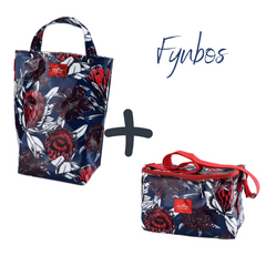 Wine Carrier & Cooler Bag Combo – Choose Your Print