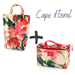 Wine Carrier & Cooler Bag Combo – Choose Your Print