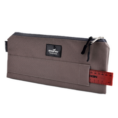 Ripstop Brown Double Pencil Bag