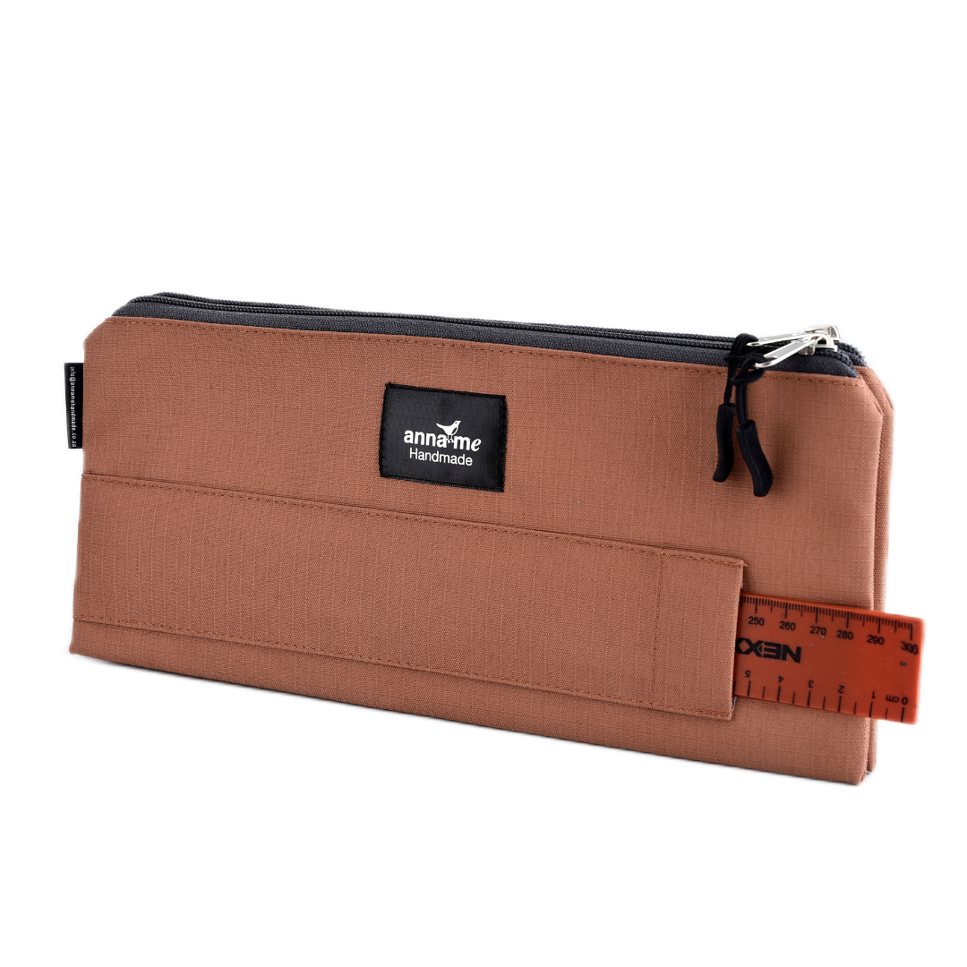 Ripstop Rust Double Pencil Bag