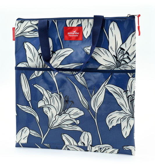 Blue Lily Library Bag