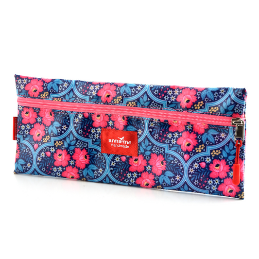 Flower Tile Single Pencil Bag