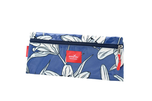 Blue Lily Single Pencil Bag